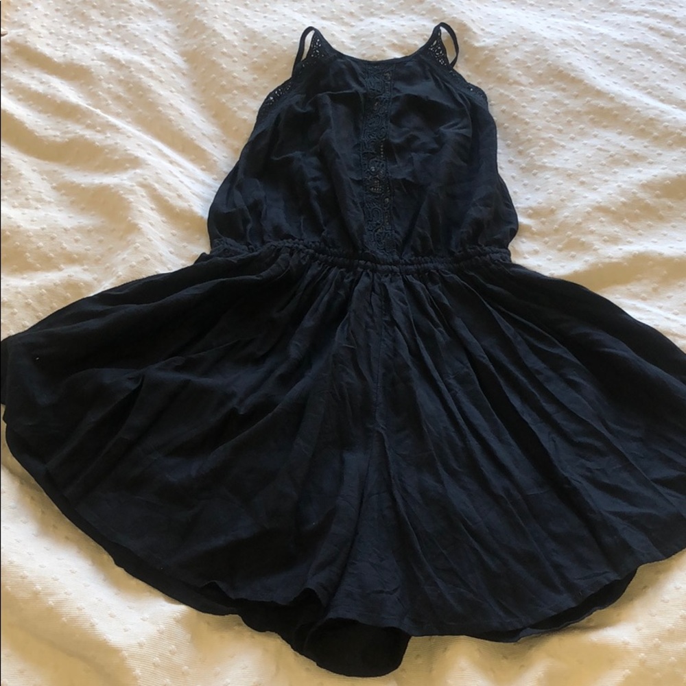 Free people romper lace accents
